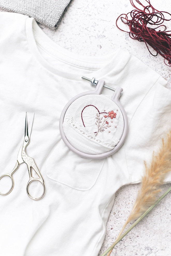 Embroidered flower girl wedding shirt