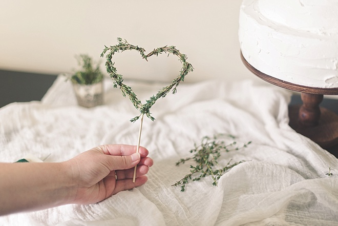 Thyme Herbs Wedding Cake Topper