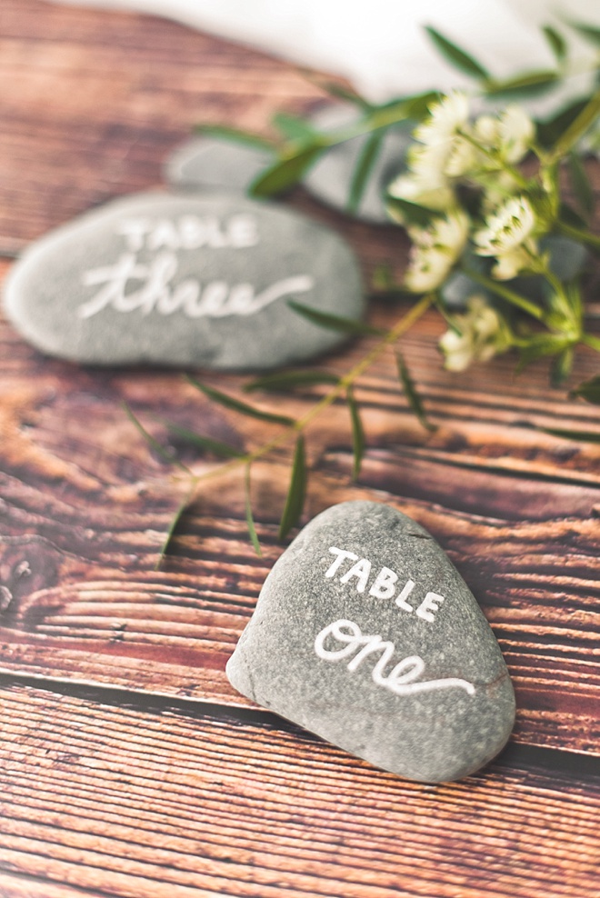 Rock Wedding Table Numbers