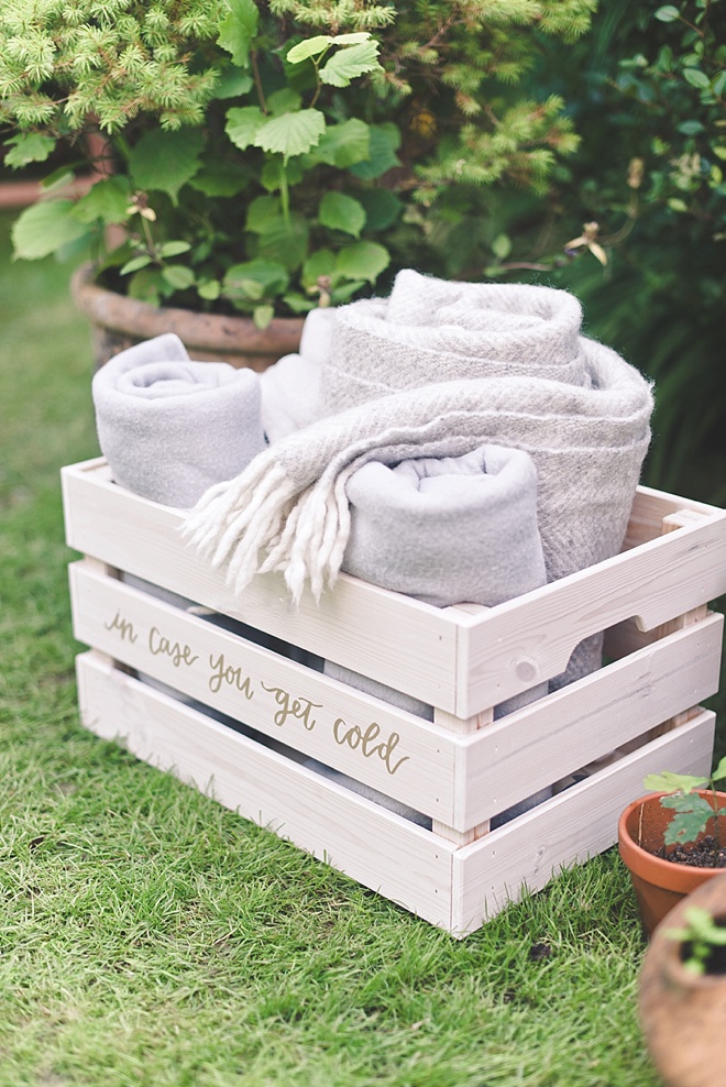 DIY Wedding Blanket Box Crate