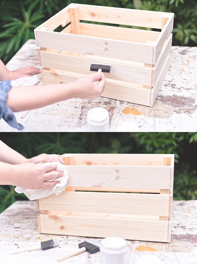 How to Stain a Wood Crate