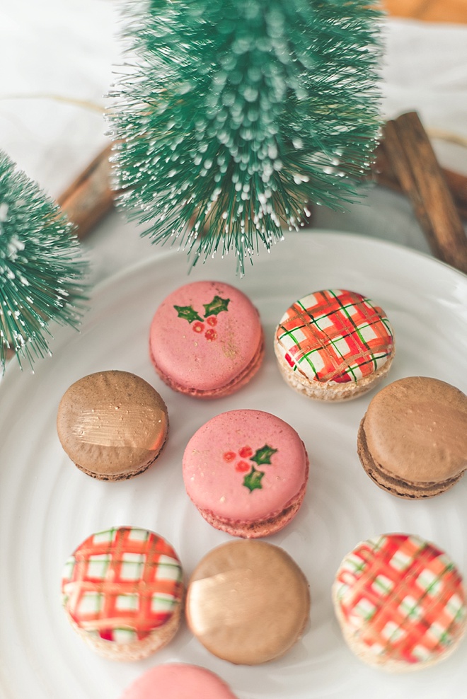 Festive Winter Macarons