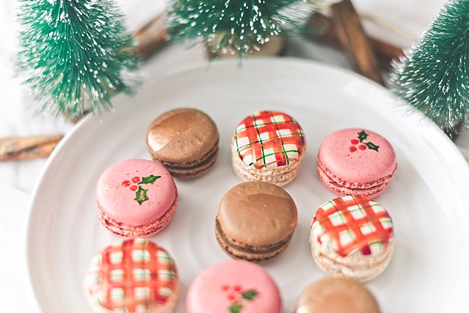 DIY Holiday Painted Macarons