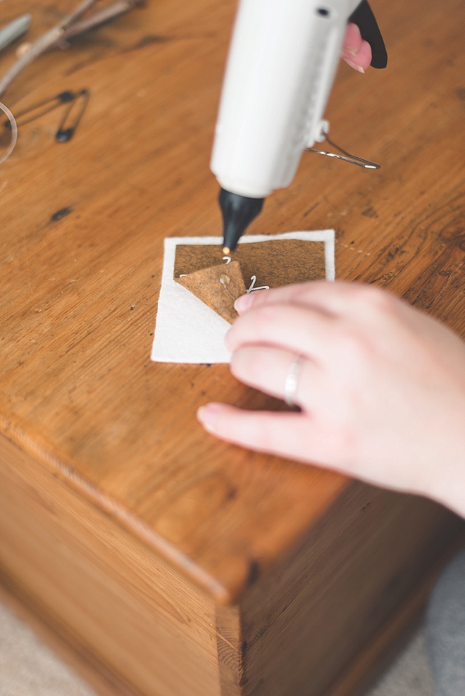 Hot glue gun for felt crafts