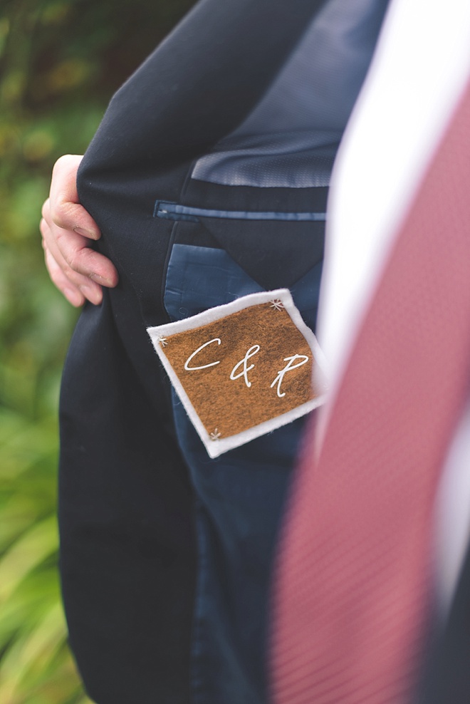 Easy DIY Wedding Groom Jacket Patch