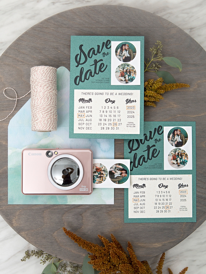 Free printable calendar-style Save the Date invitations!