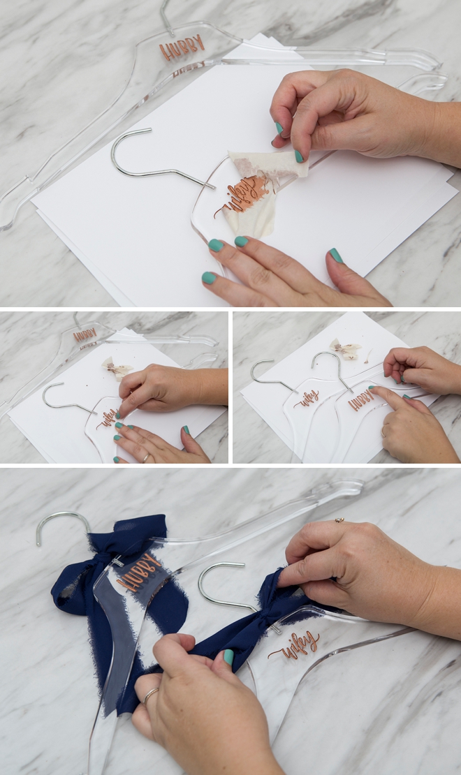 LOVE these custom wedding hangers engraved with a Glowforge!