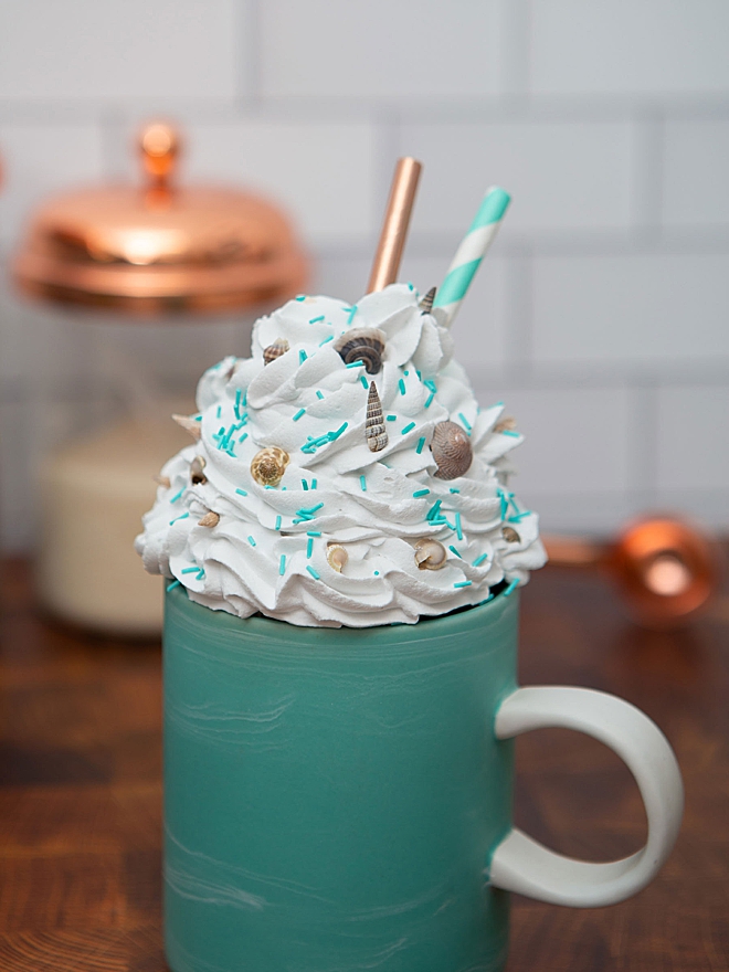 How to make faux whipped cream mug toppers!