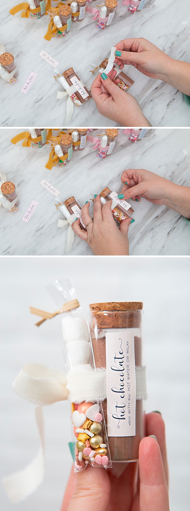 Learn how to make these adorable hot chocolate favors!