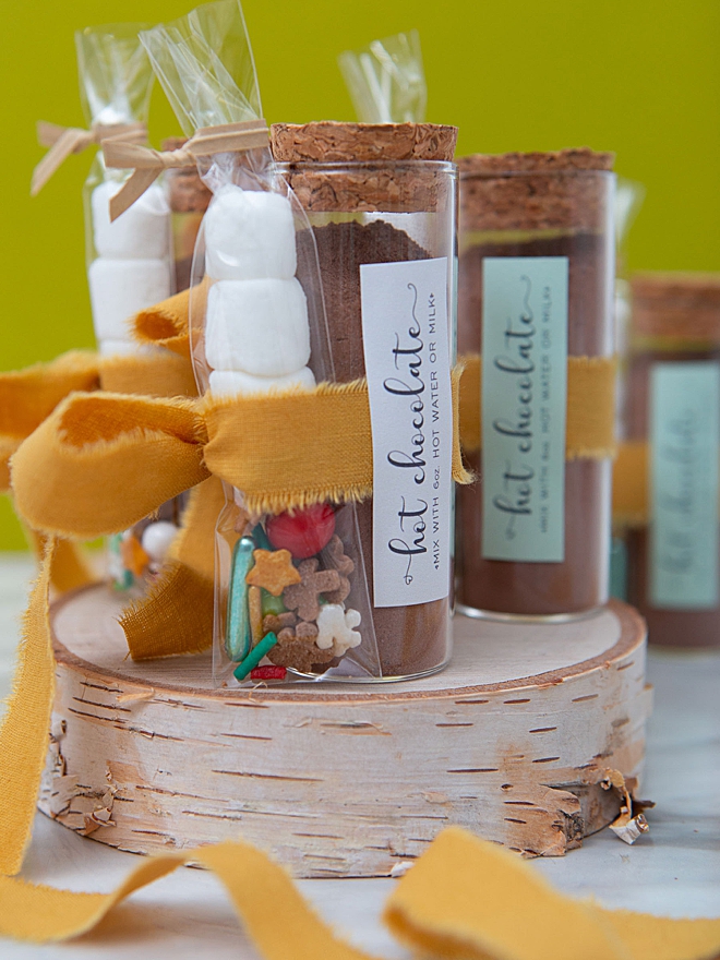 Learn how to make these adorable hot chocolate favors!