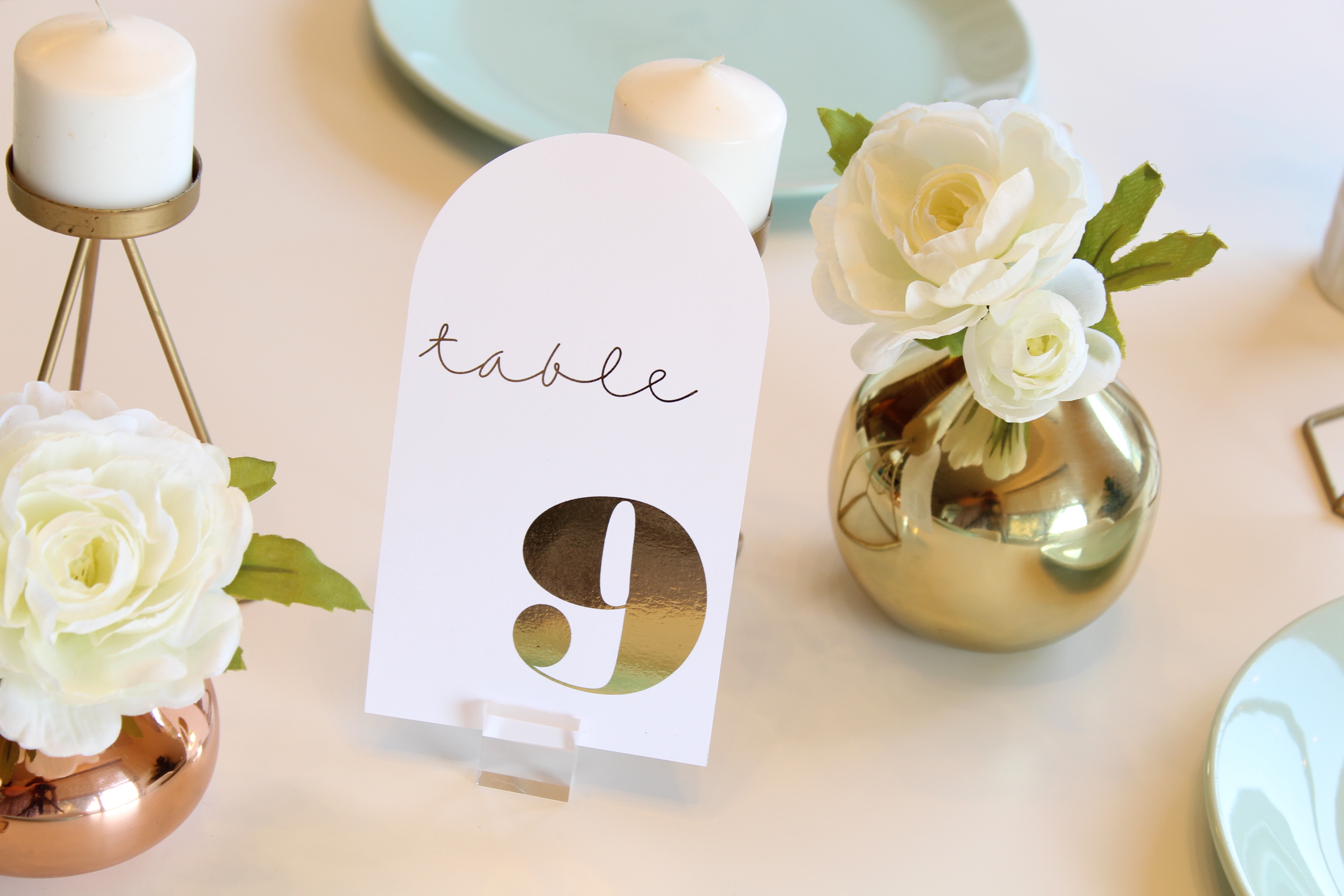 You don't want to miss these ADORABLE DIY Modern Foiled Table Numbers!