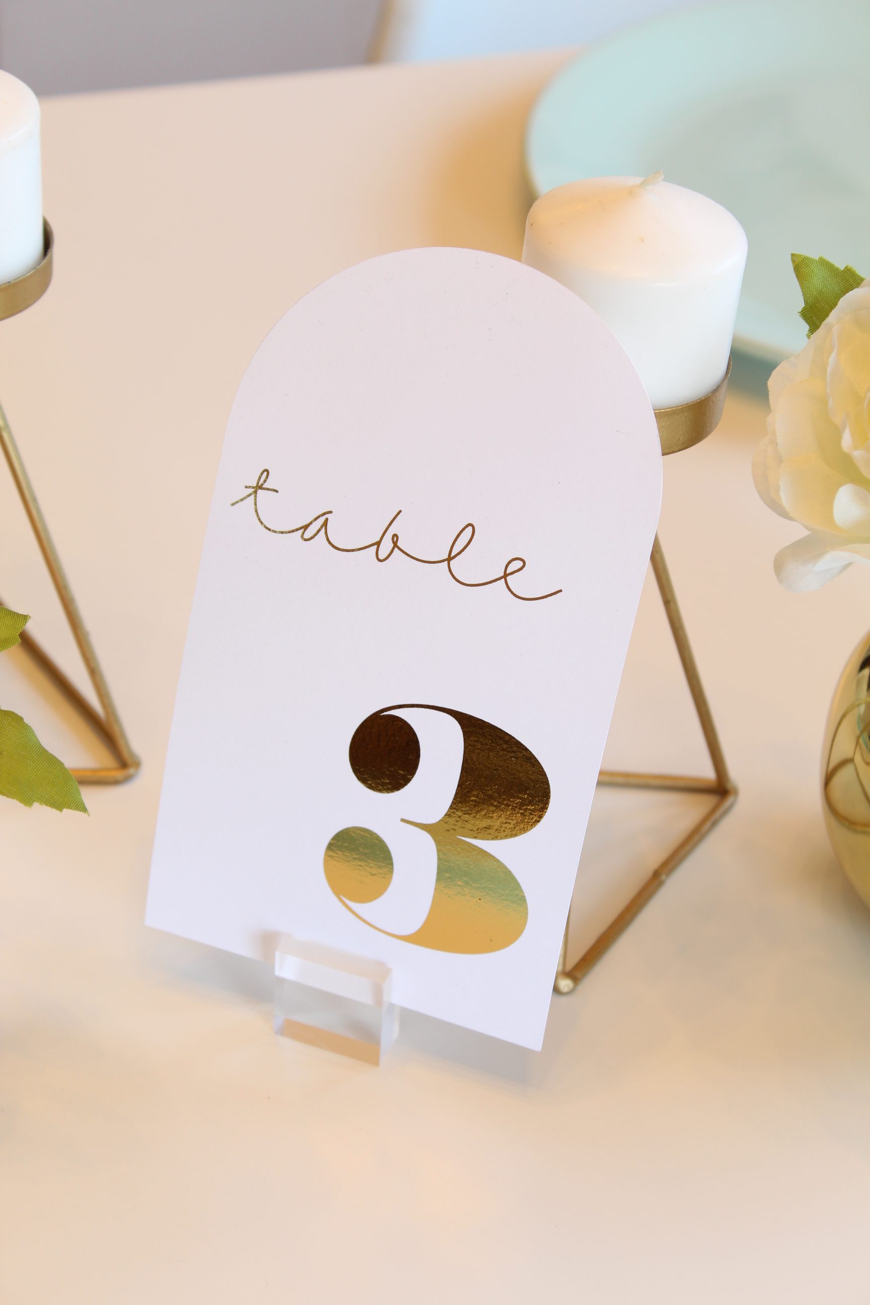 You don't want to miss these ADORABLE DIY Modern Foiled Table Numbers!