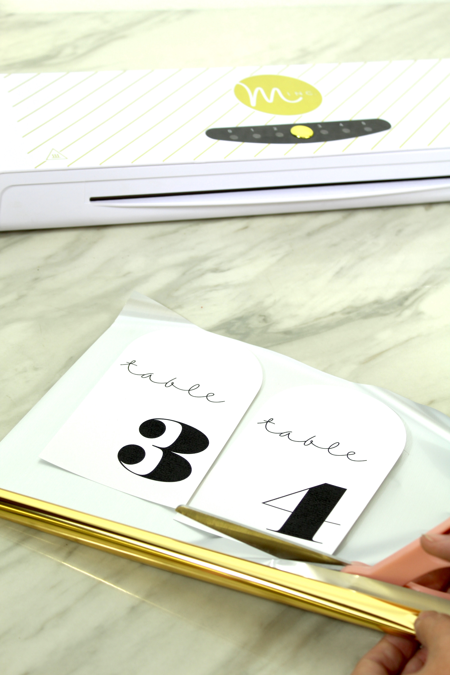 You don't want to miss these ADORABLE DIY Modern Foiled Table Numbers!