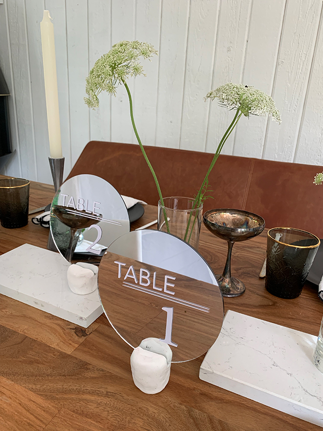 You must see these chic, DIY, modern table numbers