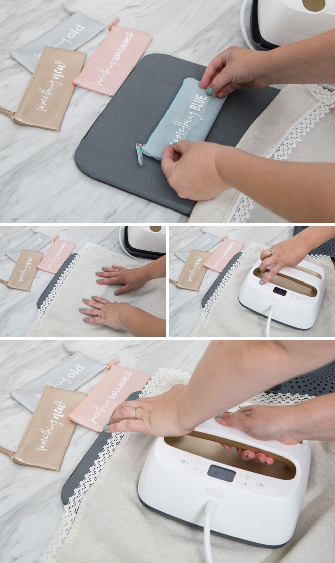 These DIY old new borrowed blue bags are just too cute!