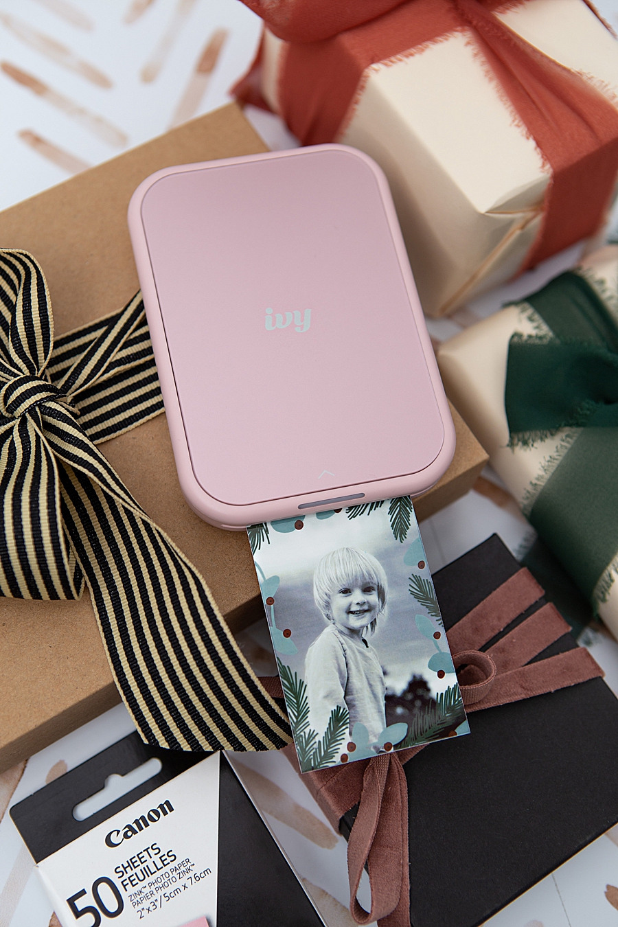 Use your Canon IVY 2 for making photo gift tags for the holidays!