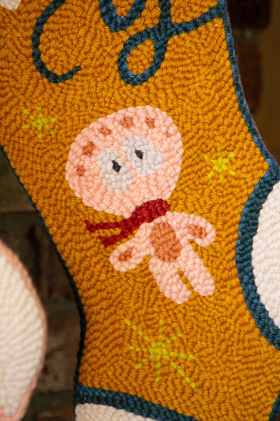 Alien punch needle stocking