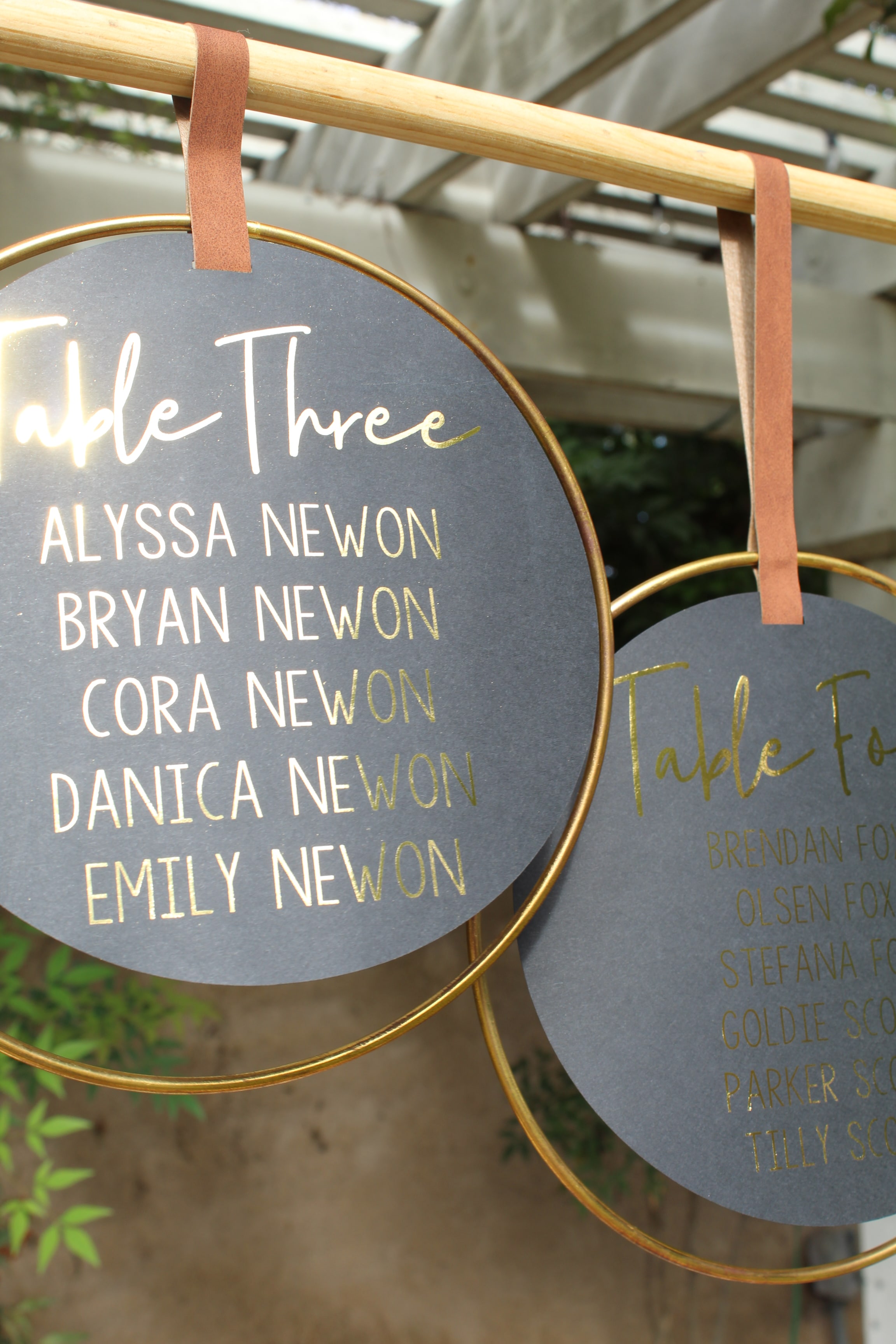 You don't want to miss this DIY Modern Hoop Seating Chart!