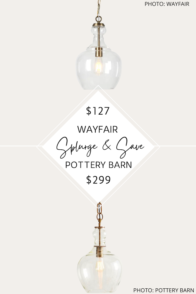  Pottery Barn Flynn Recycled Glass Pendant dupe! If you love Pottery Barn style, this lighting find is for you. This modern farmhouse pendant comes in black, gold,and silver and will get you the Pottery Barn look for less. #style #ideas #copycat #lookforless #kitchen #lighting #light #chandelier